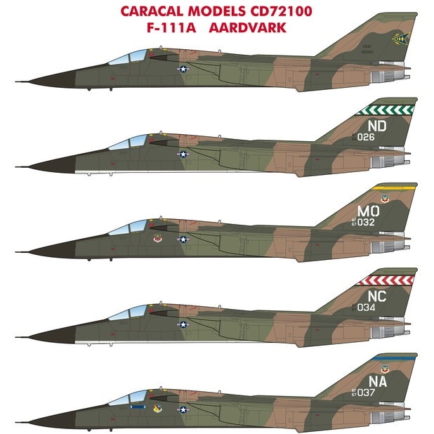 72100 ジェネラル・ダイナミクス F-111A アードヴァーク|飛行機用デカール|飛行機