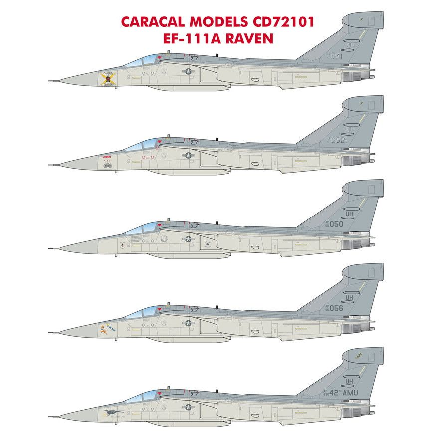 72101 ジェネラル・ダイナミクス EF-111A スパークバーグ|飛行機用デカール|飛行機