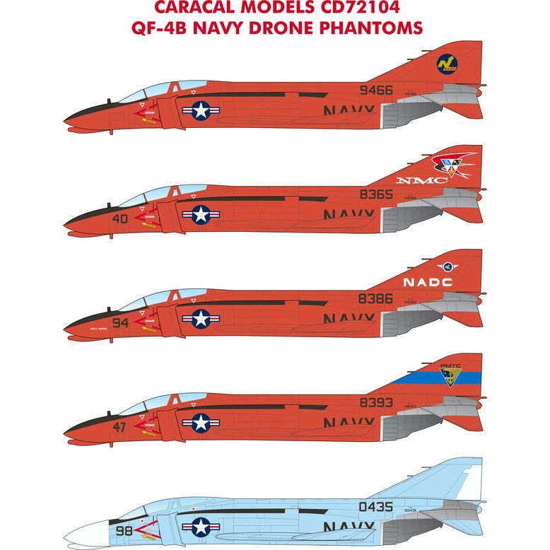 72104 QF-4B ファントムII ドローン|飛行機用デカール|飛行機