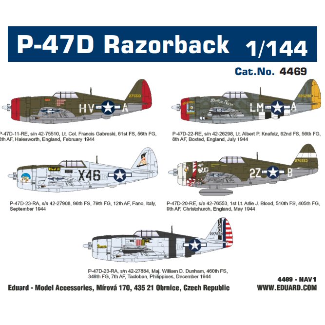 4469 P-47D レザーバック スーパー44|第二次大戦の飛行機モデル|飛行機