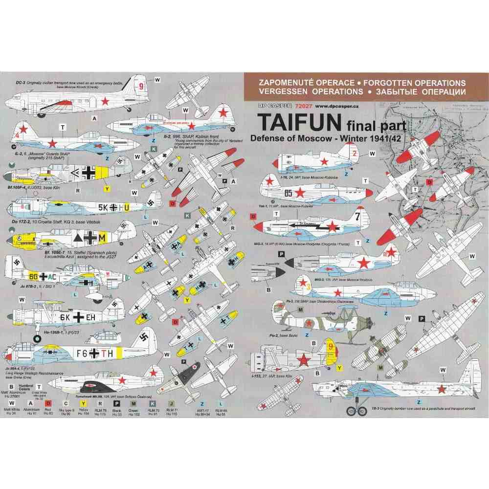 72027)WWII モスクワの戦い(タイフーン作戦) 1941年冬|飛行機用デカール|飛行機