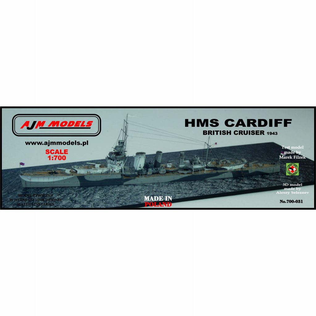 700-031 英海軍 巡洋艦 カーディフ Cardiff 1943 | AJMモデル AJM