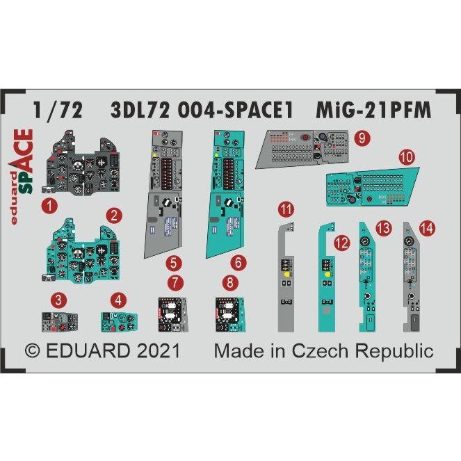 3DL72004 �ߥ� MiG-21PFM  �ե��å���٥å� �����ڡ���������3D�ǥ�����w/���å��󥰥ѡ��ĥ��å� (���ǥ奢�����)