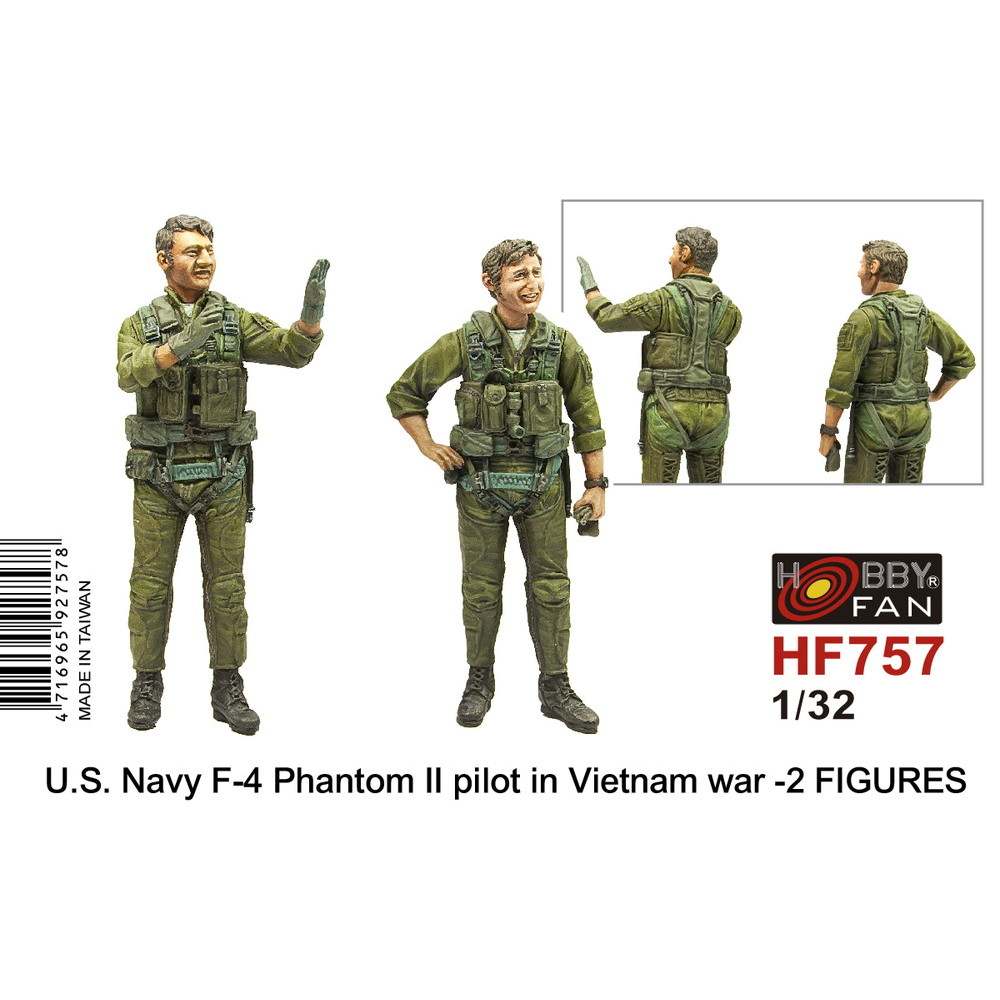 HF757 1/32 アメリカ海軍 F-4 ファントムIIパイロット 2体入(ベトナム