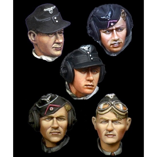 【再入荷】H022 WWII 独 装甲部隊 ヘッドセット#2(5個入り)|第二次大戦のフィギュア|フィギュア