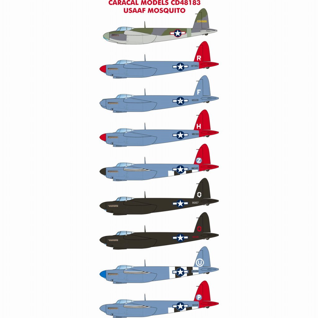 48183 デ・ハビランド モスキート アメリカ空軍 | カラカルモデル