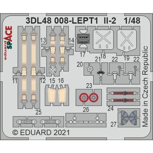 3DL48008 1/48 ����塼���� Il-2 ����ȥ��ӥ� �����ڡ���������3D�ǥ����� w/���å��󥰥ѡ��ĥ��å� (���٥�����)