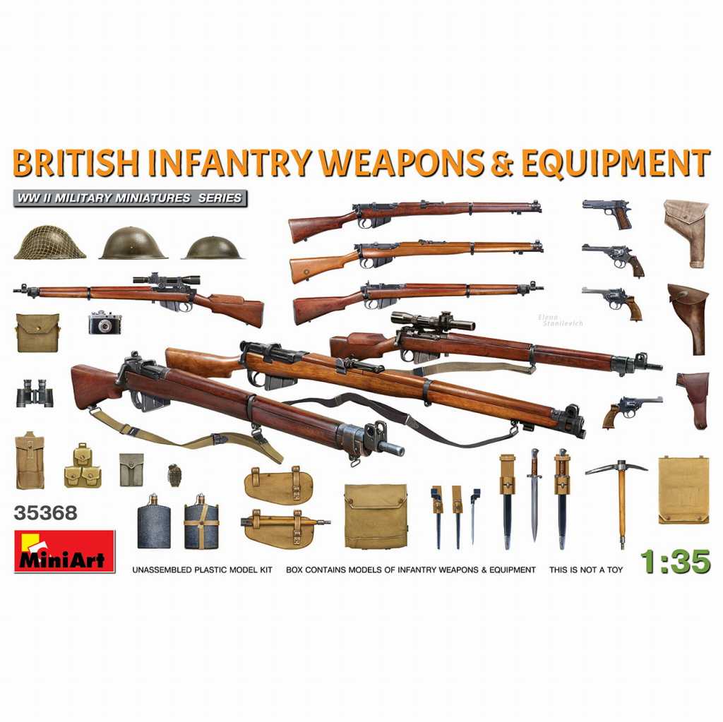 【再入荷】35368 イギリス軍歩兵用武器＆装備品セット|第二次大戦のフィギュア|フィギュア
