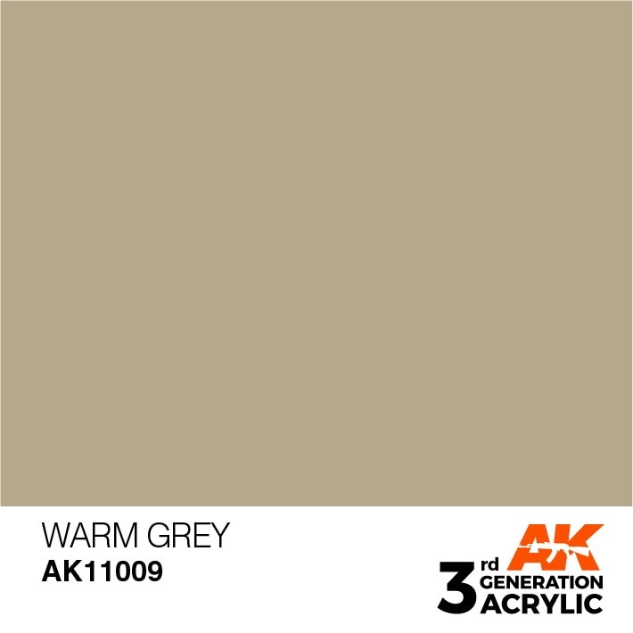 AK11009 ウォームグレイ 【AKアクリル3G (サードジェネレーション)】|塗料|ツール＆マテリアル