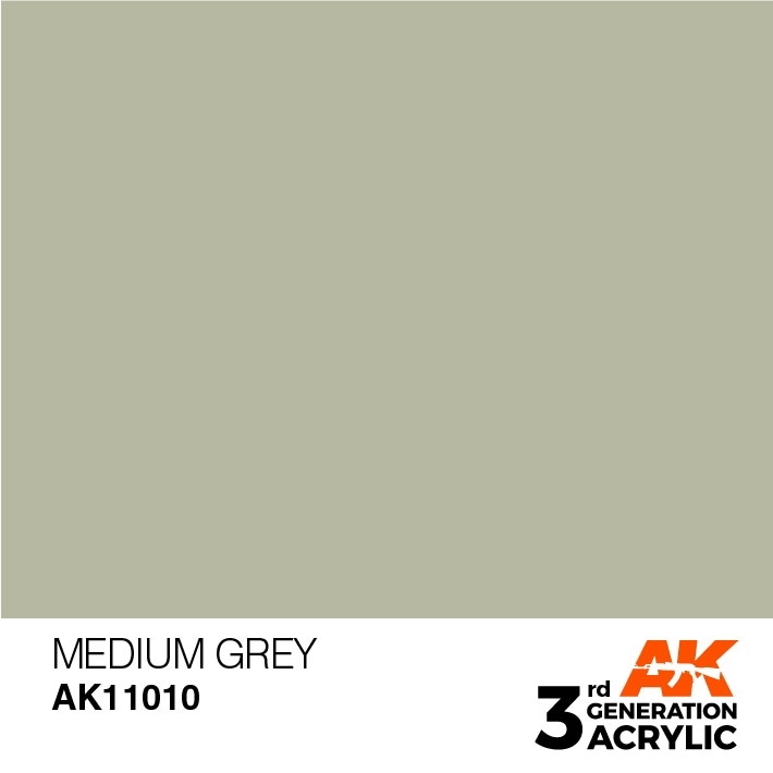 AK11010 メディウムグレイ 【AKアクリル3G (サードジェネレーション)】|塗料|ツール＆マテリアル