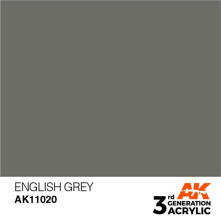 AK11020 イングリッシュグレイ 【AKアクリル3G (サードジェネレーション)】|塗料|ツール＆マテリアル