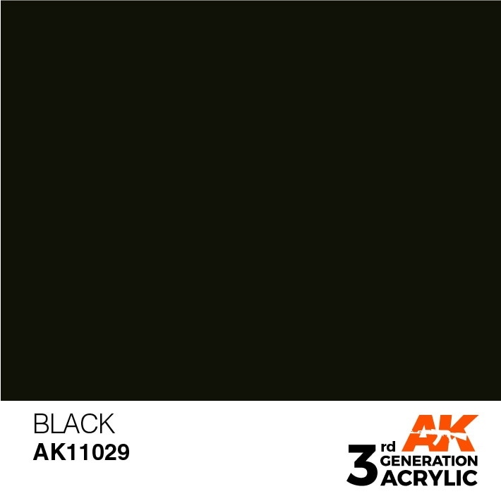 【再入荷】AK11029 ブラック 【AKアクリル3G (サードジェネレーション)】|塗料|ツール＆マテリアル