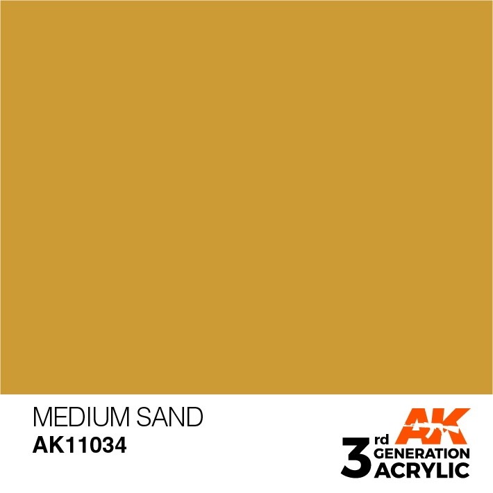 AK11034 メディウムサンド 【AKアクリル3G (サードジェネレーション)】|塗料|ツール＆マテリアル