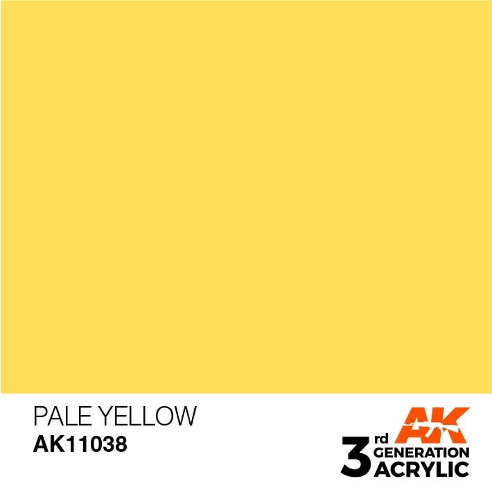 AK11038 ペイルイエロー 【AKアクリル3G (サードジェネレーション)】|塗料|ツール＆マテリアル