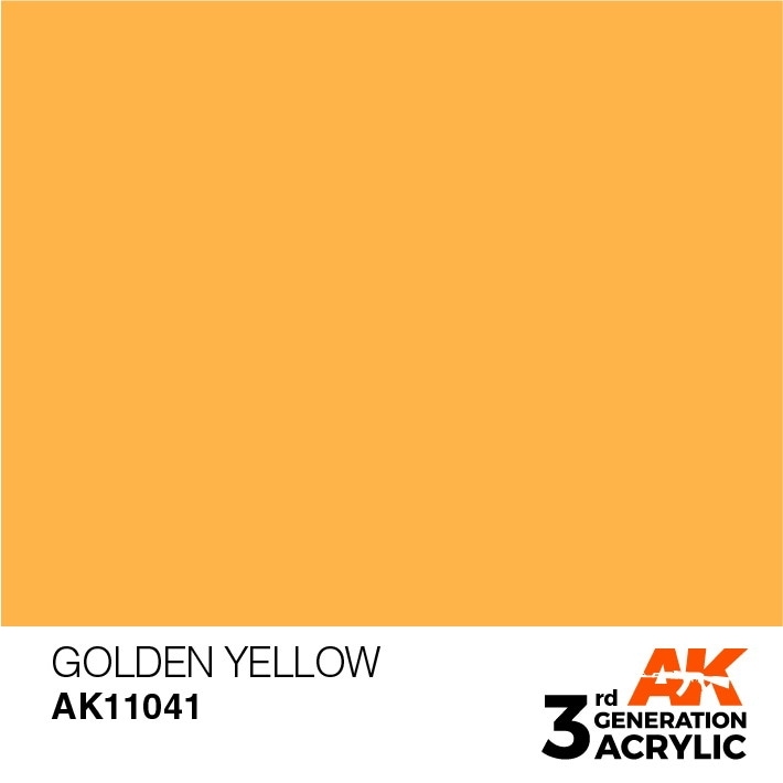 AK11041 ゴールデンイエロー 【AKアクリル3G (サードジェネレーション)】|塗料|ツール＆マテリアル