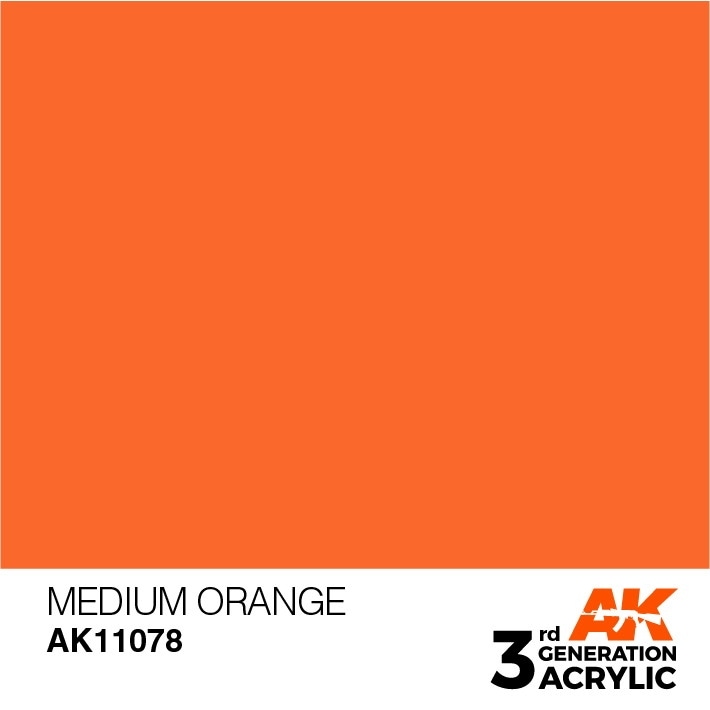 AK11078 メディウムオレンジ 【AKアクリル3G (サードジェネレーション)】|塗料|ツール＆マテリアル