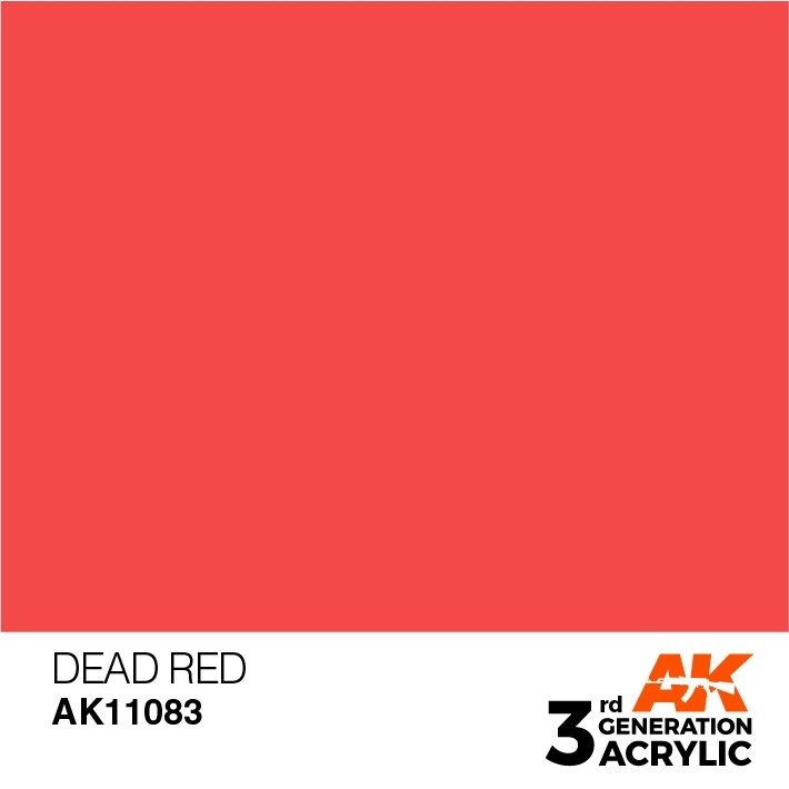 AK11083 デッドレッド 【AKアクリル3G (サードジェネレーション)】|塗料|ツール＆マテリアル