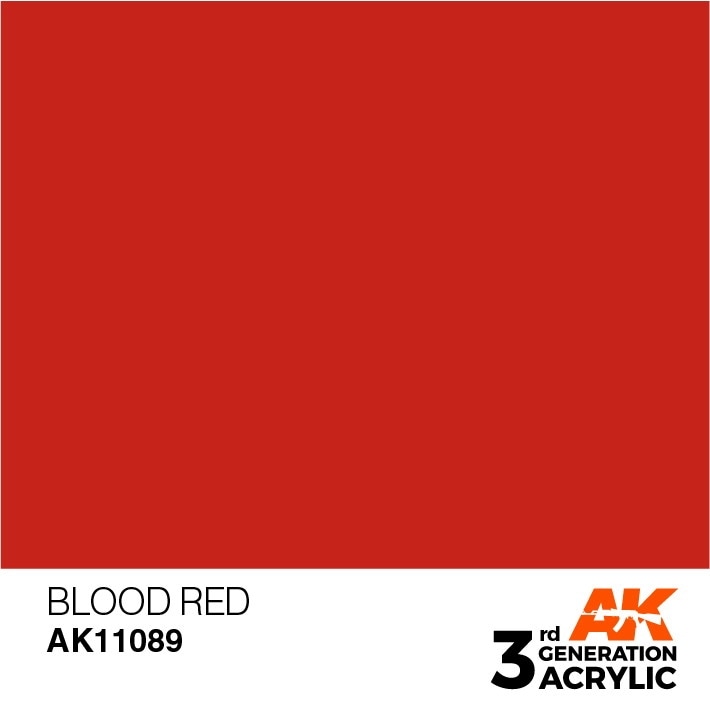 AK11089 ブラッドレッド 【AKアクリル3G (サードジェネレーション)】|塗料|ツール＆マテリアル