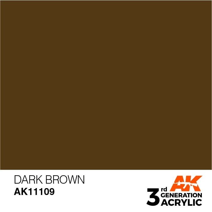 AK11109 ダークブラウン 【AKアクリル3G (サードジェネレーション)】|塗料|ツール＆マテリアル
