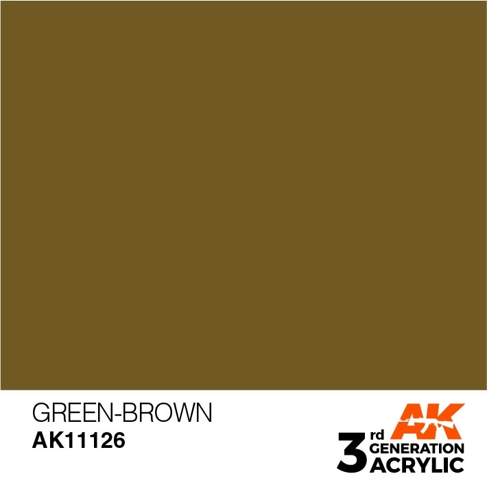 AK11126 グリーンブラウン 【AKアクリル3G (サードジェネレーション)】|塗料|ツール＆マテリアル