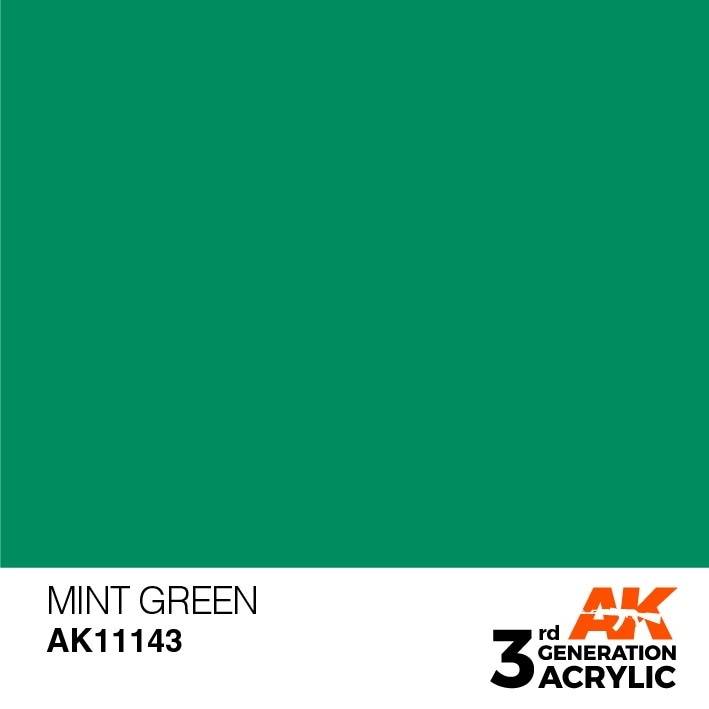 AK11143 ミントグリーン 【AKアクリル3G (サードジェネレーション)】|塗料|ツール＆マテリアル