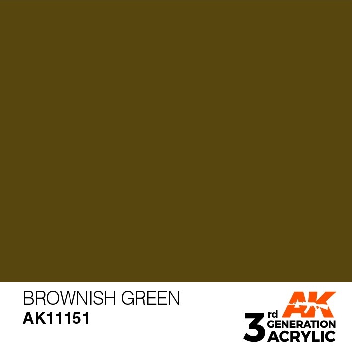 AK11151 ブラウニッシュグリーン 【AKアクリル3G (サードジェネレーション)】|塗料|ツール＆マテリアル