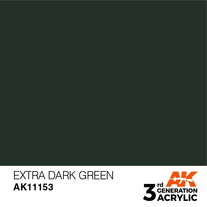 AK11153 エクストラダークグリーン 【AKアクリル3G (サードジェネレーション)】|塗料|ツール＆マテリアル
