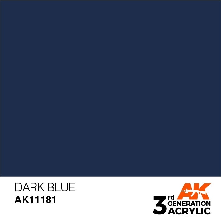 AK11181 ダークブルー 【AKアクリル3G (サードジェネレーション)】|塗料|ツール＆マテリアル
