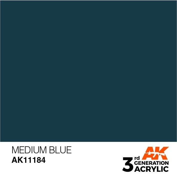 AK11184 メディウムブルー 【AKアクリル3G (サードジェネレーション)】|塗料|ツール＆マテリアル