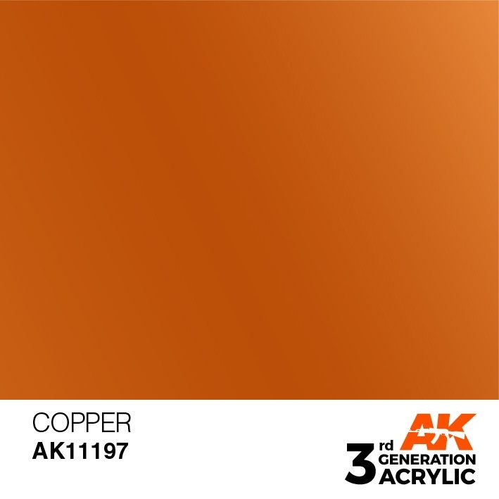 AK11197 コッパー 【AKアクリル3G (サードジェネレーション)】|塗料|ツール＆マテリアル