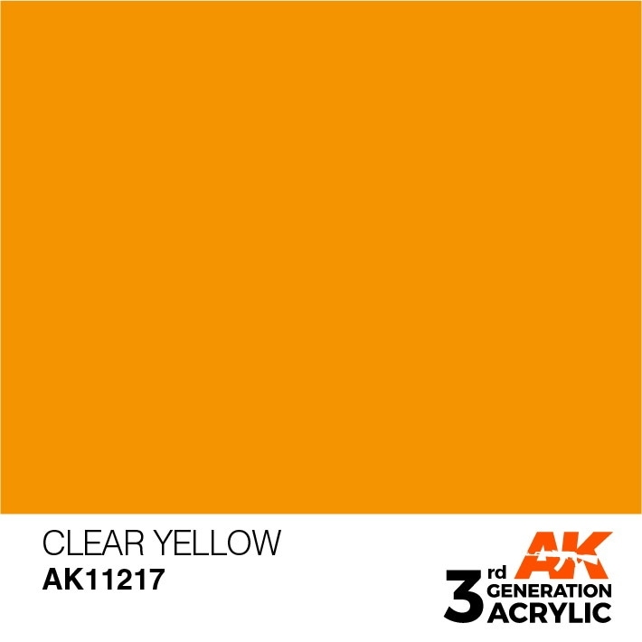 AK11217 クリアーイエロー 【AKアクリル3G (サードジェネレーション)】|塗料|ツール＆マテリアル