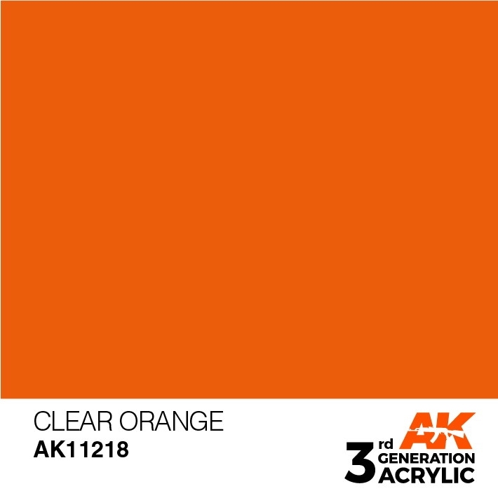 AK11218 クリアーオレンジ 【AKアクリル3G (サードジェネレーション)】|塗料|ツール＆マテリアル