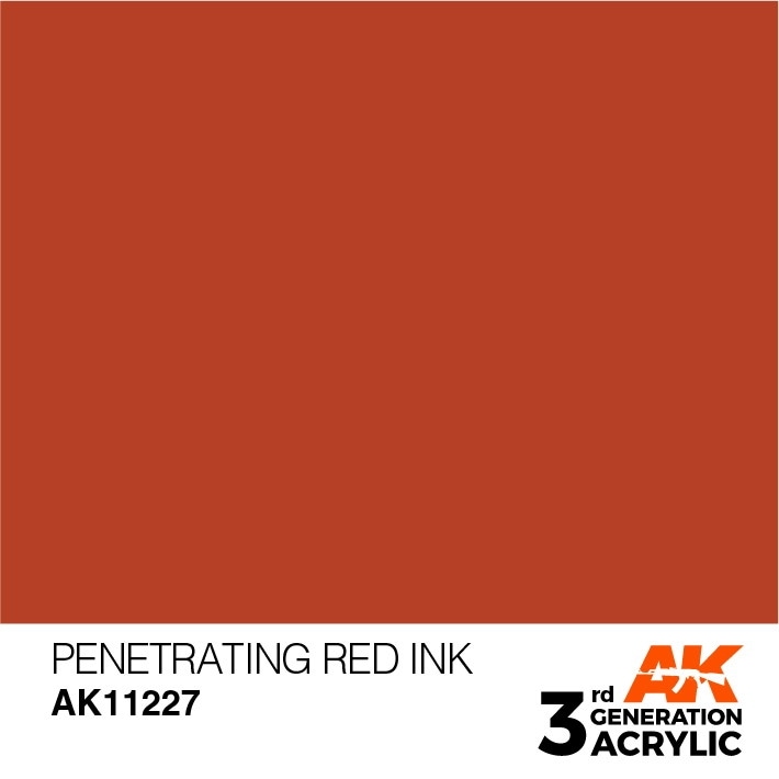 AK11227 ペネトレーティングレッドインク 【AKアクリル3G (サードジェネレーション)】|塗料|ツール＆マテリアル