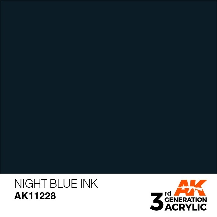 AK11228 ナイトブルーインク 【AKアクリル3G (サードジェネレーション)】|塗料|ツール＆マテリアル