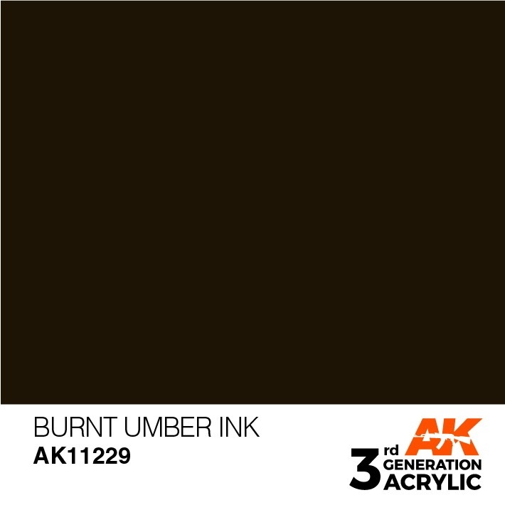 AK11229 バーントアンバーインク 【AKアクリル3G (サードジェネレーション)】|塗料|ツール＆マテリアル