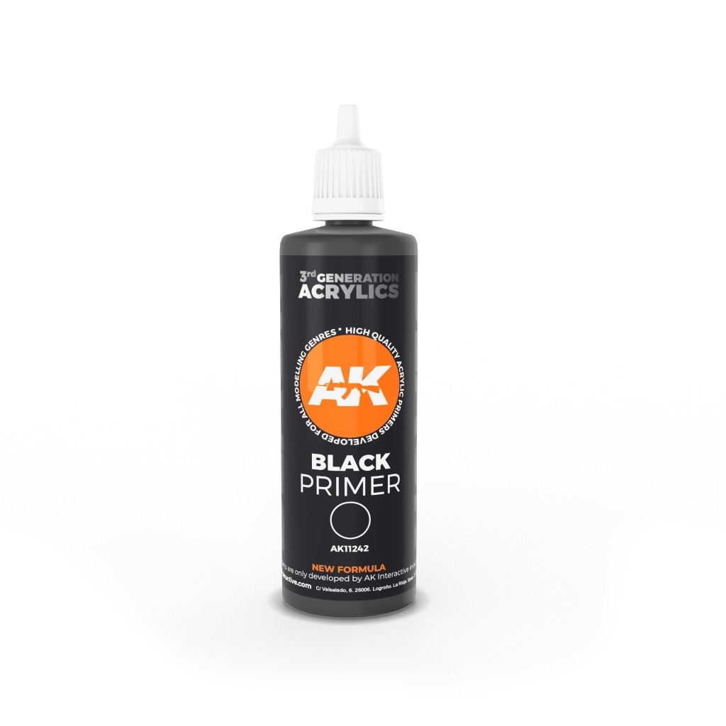 AK11242 3Gブラックプライマー　100ml 【AKアクリル3G (サードジェネレーション)】|塗料|ツール＆マテリアル