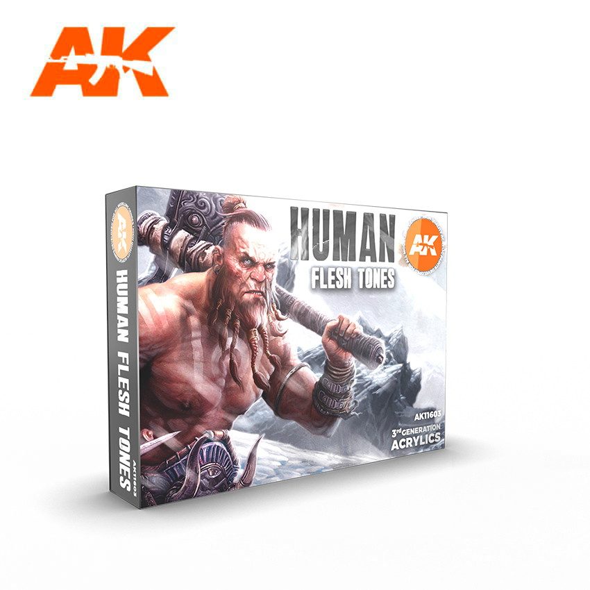 再入荷】AK11603 ヒューマンフレッシュトーン6色セット 【AKアクリル3G