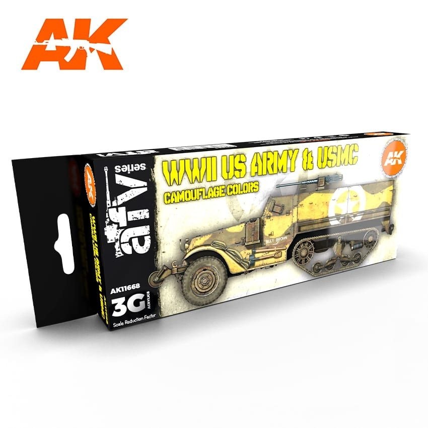 再入荷】AK11668 アメリカ陸軍＆海兵隊迷彩カラーセット (17mlx8本