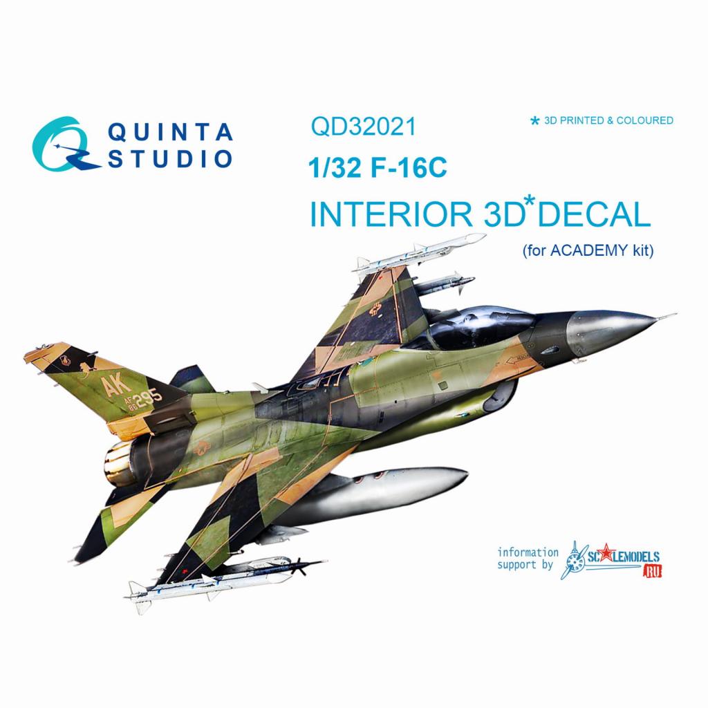QD32021 1/32 ジェネラル・ダイナミクス F-16C ファイティングファルコン 内装3Dデカール (アカデミー用)|飛行機用パーツ|飛行機
