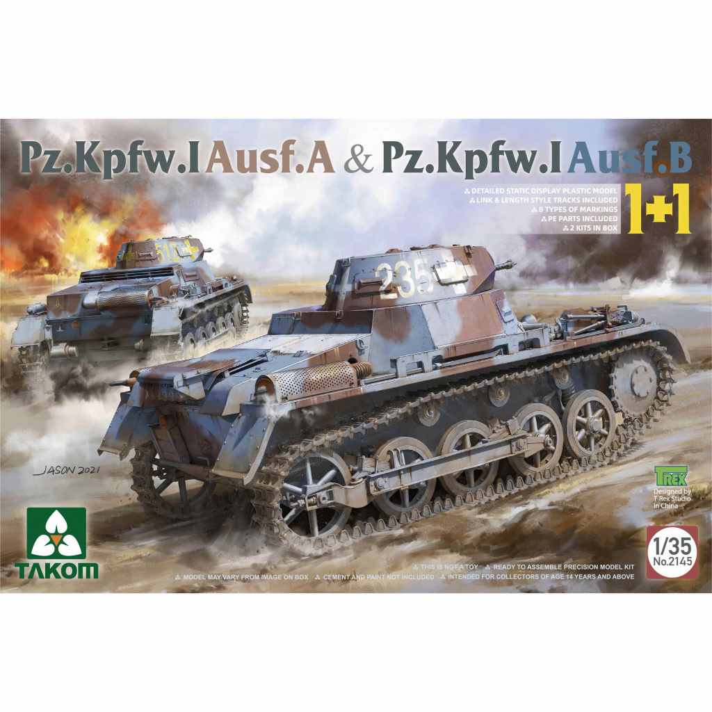 2145 1/35 I号戦車A型 & B型 2キットセット | タコム TAKOM 2145 1/35 I号戦車A型 & B型 2キットセット | タコム TAKOM