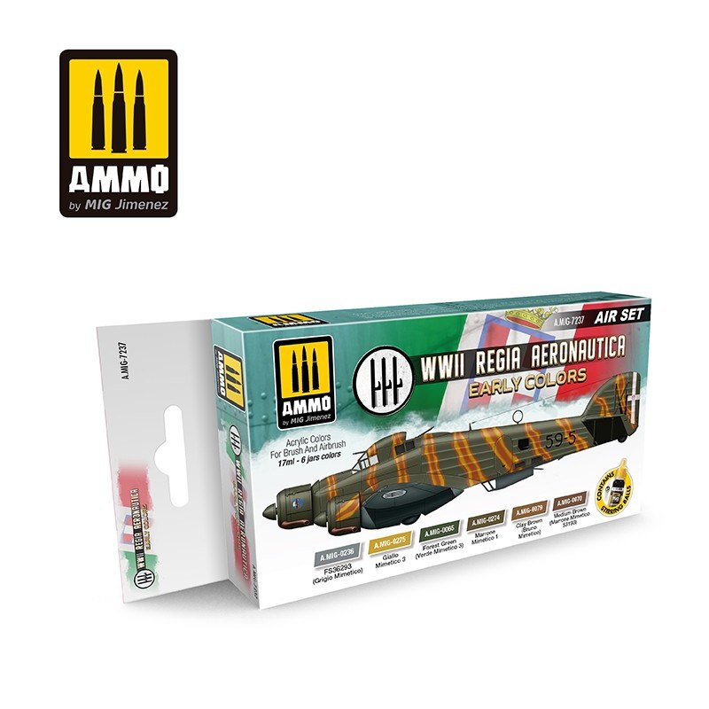 A.MIG-7237 WWII イタリア空軍 前期用カラーセット|塗料|ツール＆マテリアル