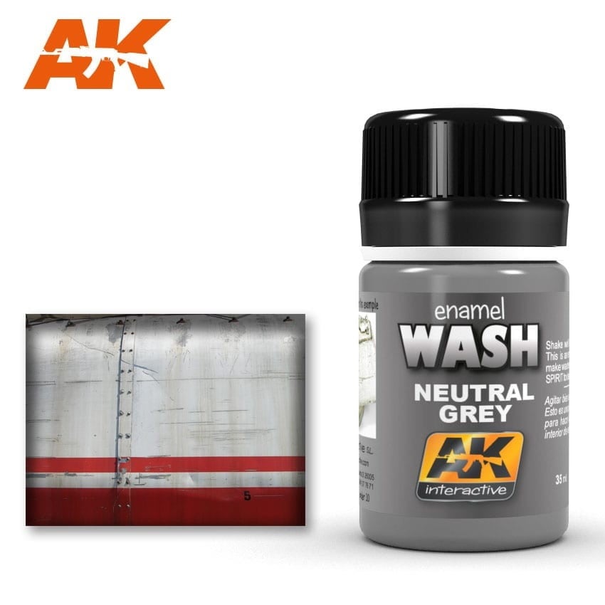 【再入荷】AK677 ニュートラルグレイウォッシュ(グレイ系ウォッシュ液)|塗料|ツール＆マテリアル
