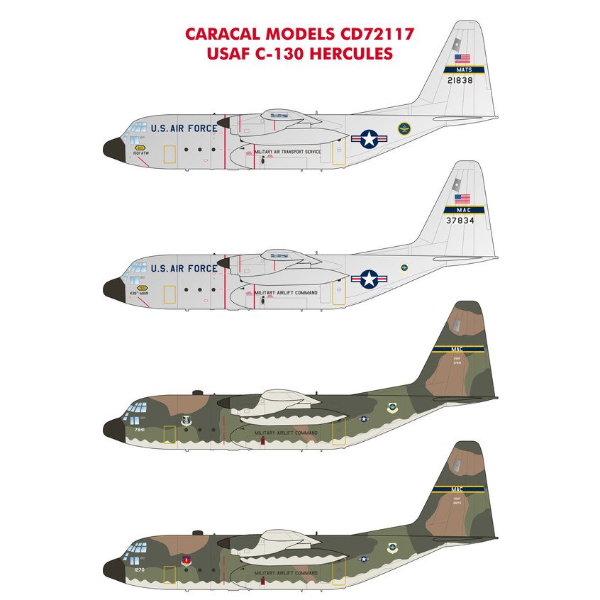 72117 アメリカ空軍 ロッキード C-130 ハーキュリーズ|飛行機用デカール|飛行機