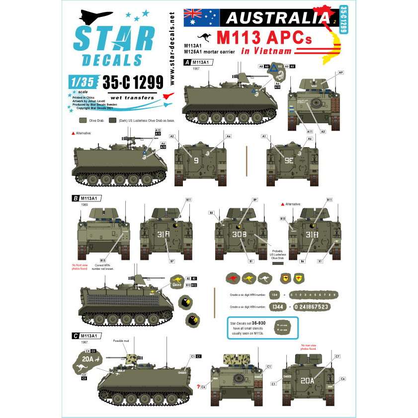 35-C1299 1/35 ٥ȥʥ ٥ȥʥǤΥȥꥢ2 M113APC/M113A1/M125A1ˤ