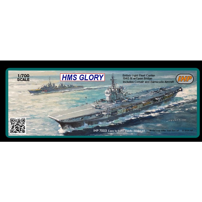 【セール品 40％オフ】IHP7003 英国海軍 コロッサス級航空母艦 R62 グローリー Glory 1945|第二次大戦の艦船モデル|艦船