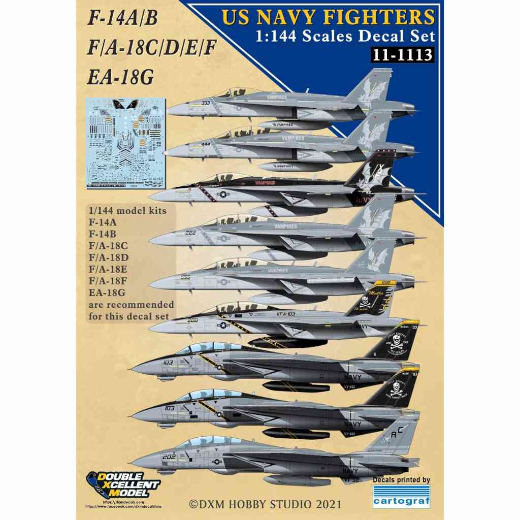 11-1113 1/144 ꥫ F-14A/B&F/A-18C/D/E/F&EA-18G