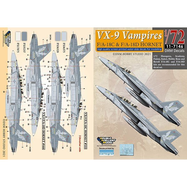 ں١11-7146 1/72 F/A-18C & F/A-18D ۡͥå VX-9 ѥ䡼 Х塼ѥå