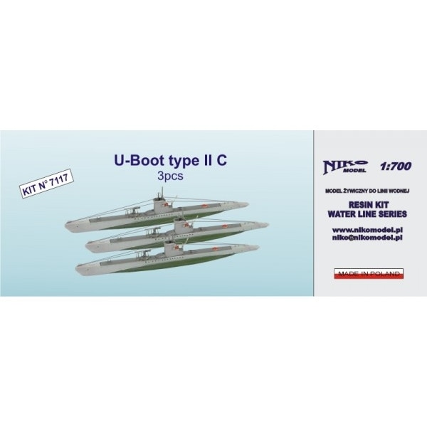 7117 独海軍 Uボート タイプIIC 3隻入り|第二次大戦の艦船モデル|艦船