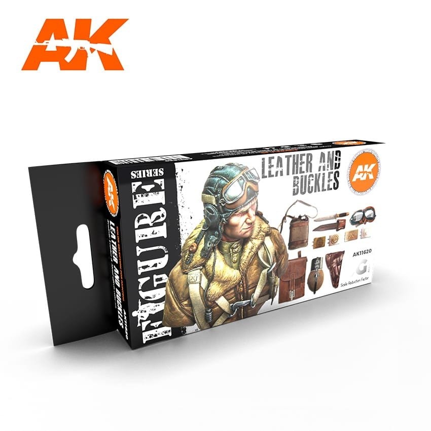AK11620 レザー&バックルカラーセット (17mlx6本) 【AKアクリル3G (サードジェネレーション)】|塗料|ツール＆マテリアル