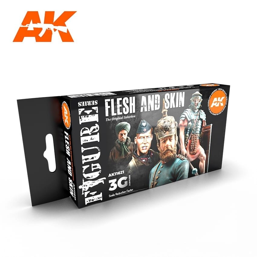 【再入荷】AK11621 フレッシュスキンカラーセット (17mlx6本) 【AKアクリル3G (サードジェネレーション)】|塗料|ツール＆マテリアル